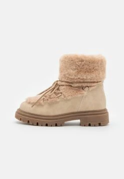 Friboo Botines Con Cordones - Nude