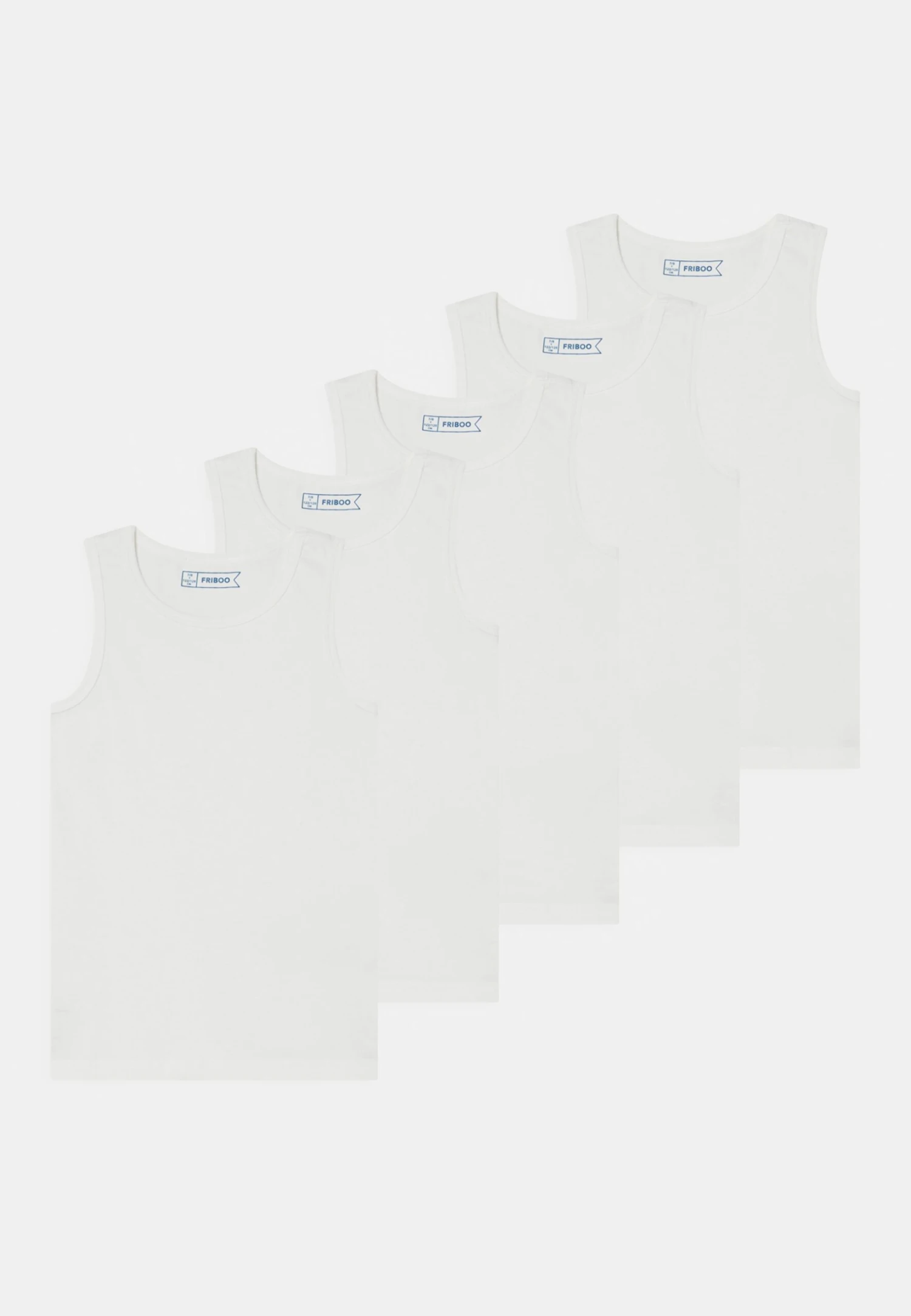 Friboo 5 Pack - Camiseta Interior - White 1 Friboo 5 Pack - Camiseta Interior - White