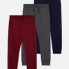 Friboo Unisex 3 Pack - Pantalones Deportivos - Blue/Grey/Dark Red