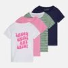 Friboo 4 Pack - Camiseta Estampada - Multi-Coloured/White /Pink