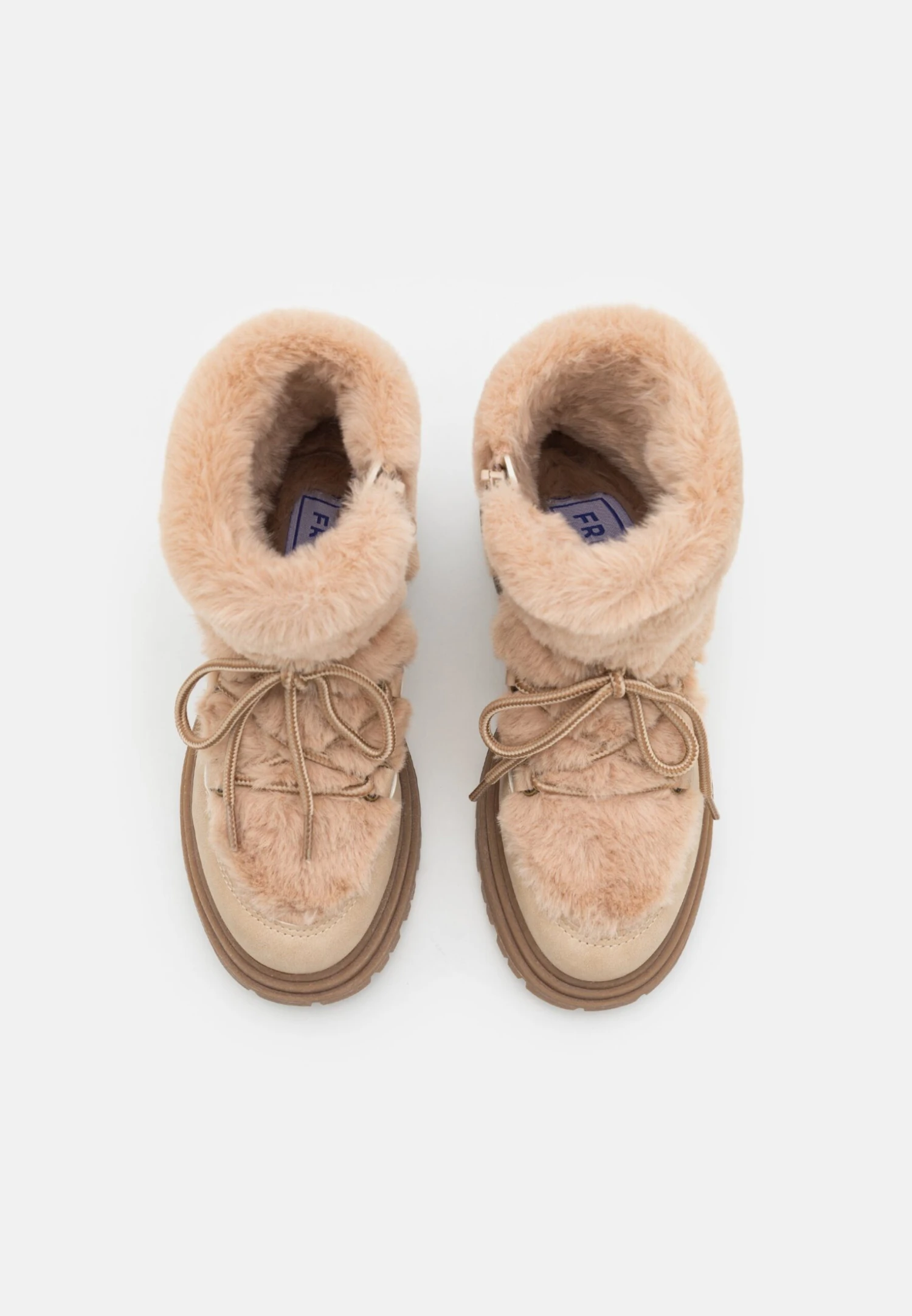 Friboo Botines Con Cordones - Nude 4 Friboo Botines Con Cordones - Nude - Imagen 4