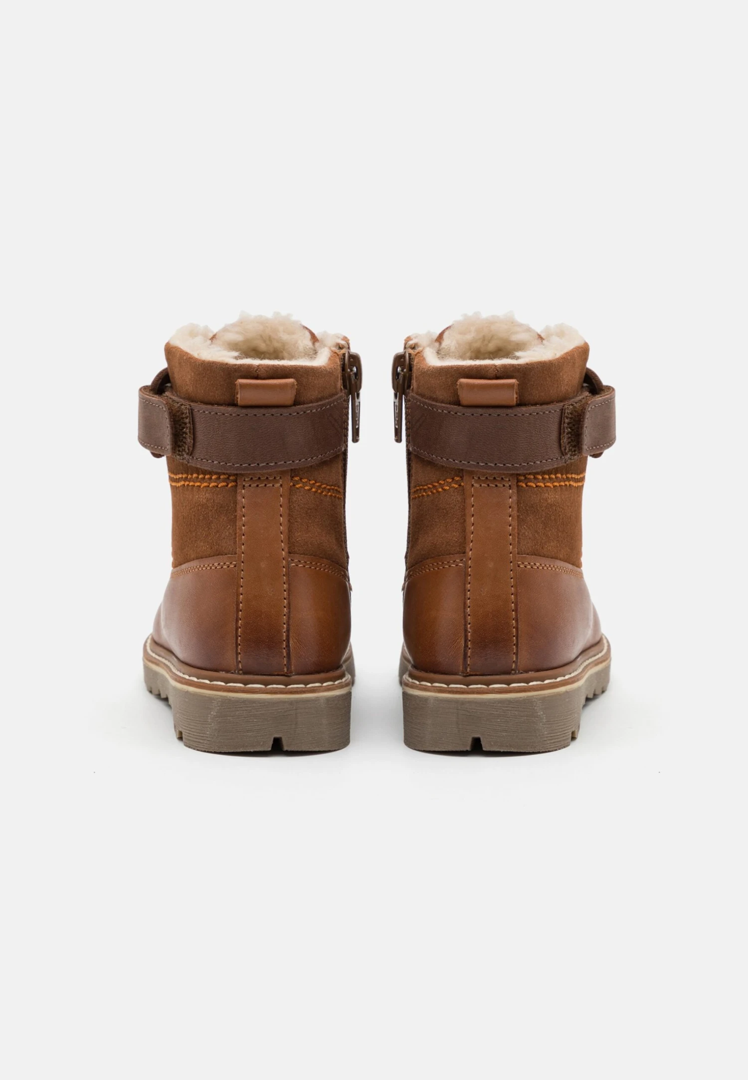 Friboo Leather - Botines Con Cordones - Cognac 3 Friboo Leather - Botines Con Cordones - Cognac - Imagen 3