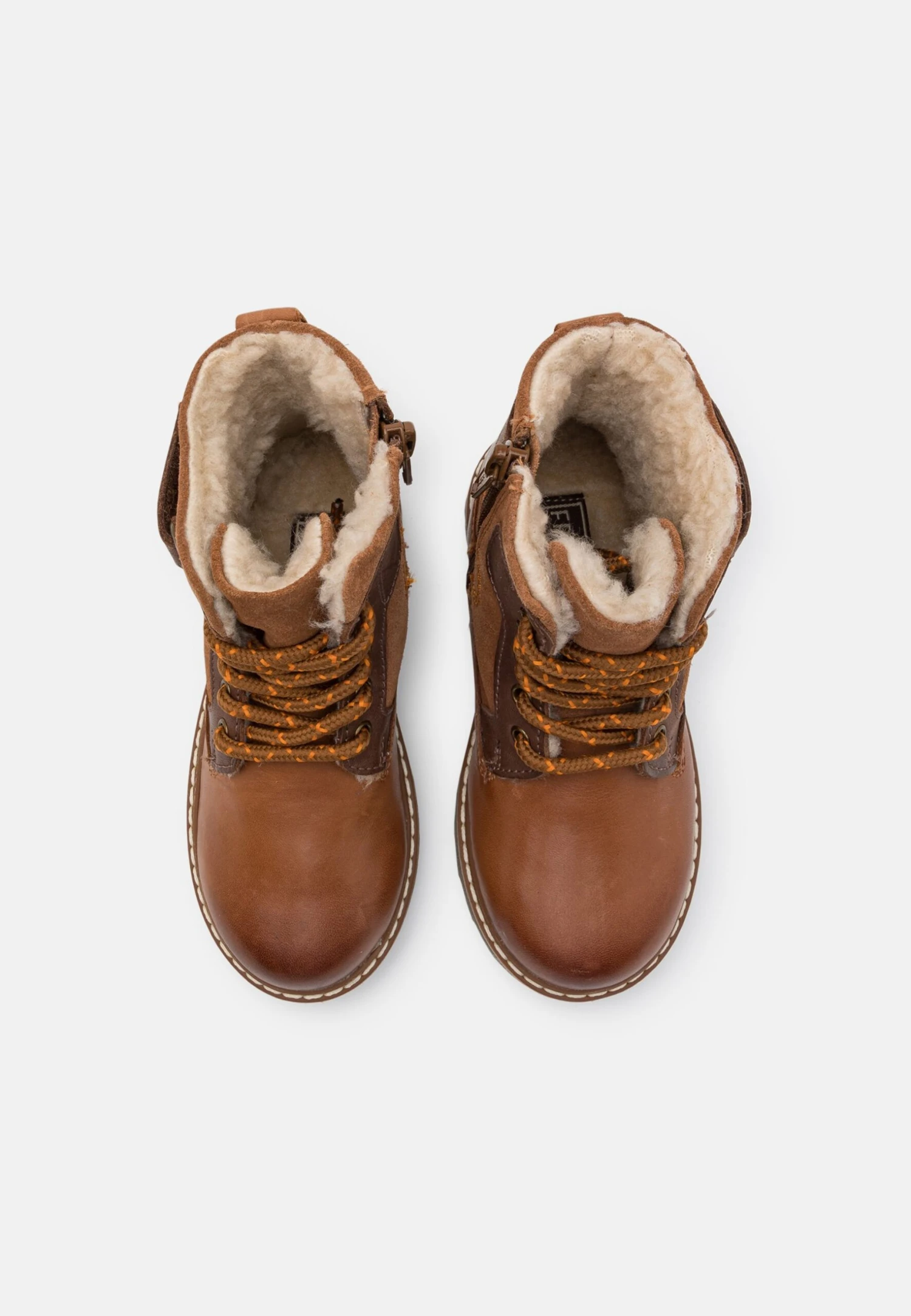 Friboo Leather - Botines Con Cordones - Cognac 4 Friboo Leather - Botines Con Cordones - Cognac - Imagen 4